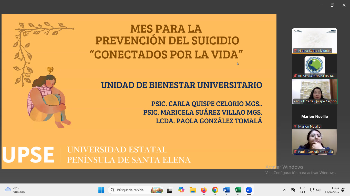 UPSE PROMUEVE LA PREVENCIÓN DEL SUICIDIO CON JORNADA VIRTUAL DE ...